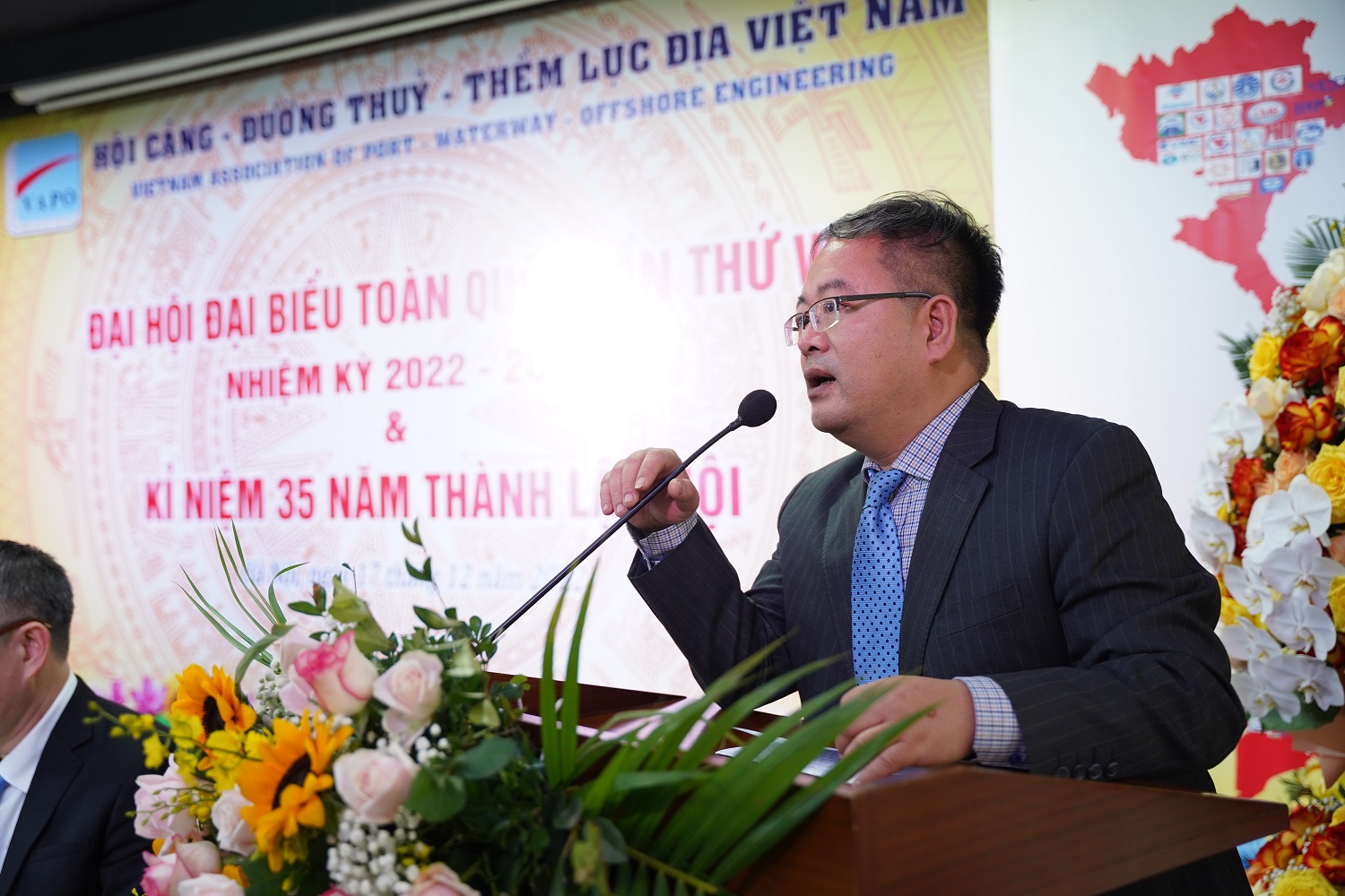 Ông Đinh Quang Thanh, Giám đốc Trung tâm ứng dụng và phát triển công nghệ xây dựng cảng thủy (Trung tâm VAPO), ủy viên thường trực ban chấp hành Hội VAPO.